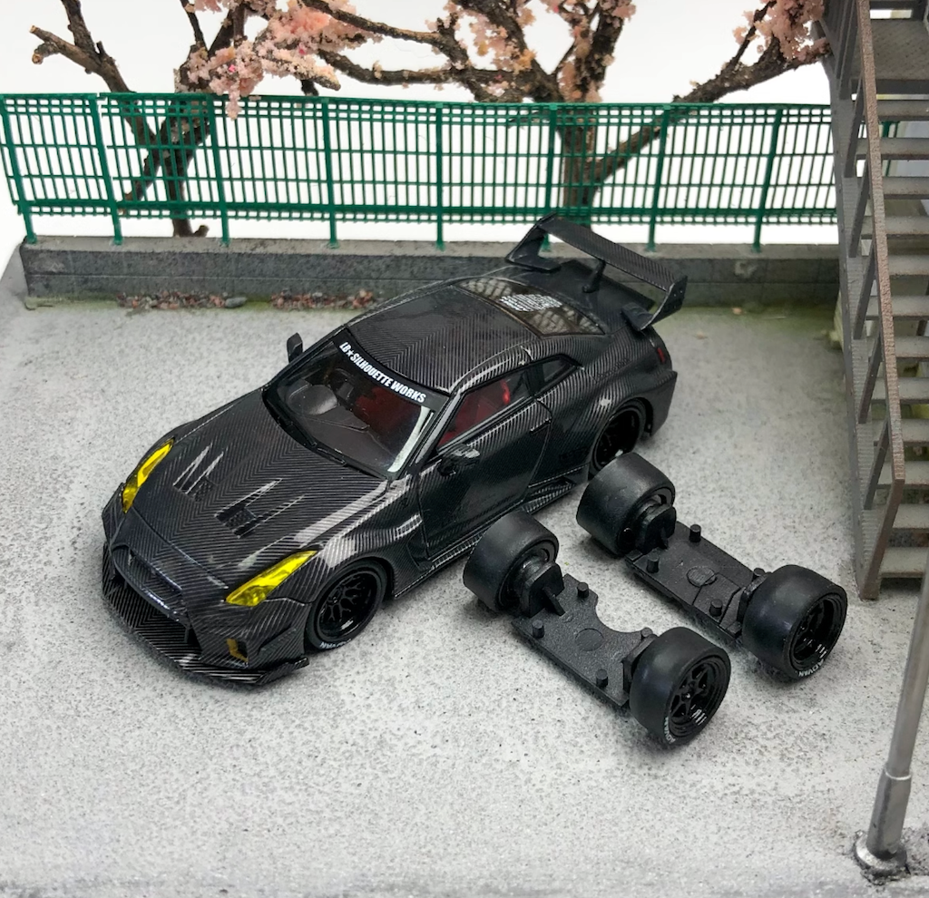 AU CM 1:64 Full Carbon LBWK GTR R35 GT Racing Sport Model Diecast Metal ...