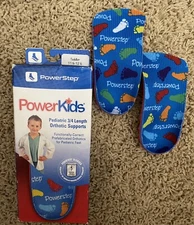 NEW PowerKids Pediatric 3/4 Length Orthotic Supports, Sz 11 1/2 - 12 1/2, Insole