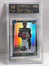 2021 Donruss Optic MICHAEL CARTER Rated Rookie Holo Variation SP Prizm RC FCG 10