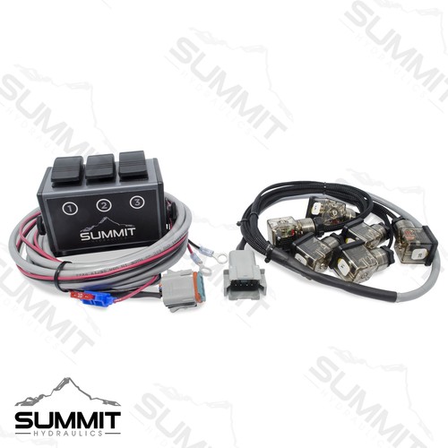 Hydraulic Monoblock Directional Solenoid Control Valve 3 Spool, 13 GPM w/ Switch - Picture 2 of 10