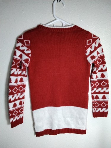 Kids With Love Derek Childs Ugly Christmas Sweater Size Medium Penquin Red - Picture 3 of 3
