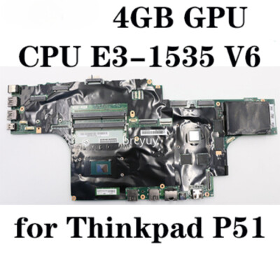 For Lenovo ThinkPad P51 motherboard with E3-1535 CPU M2200 4GB GPU FRU 01AV367