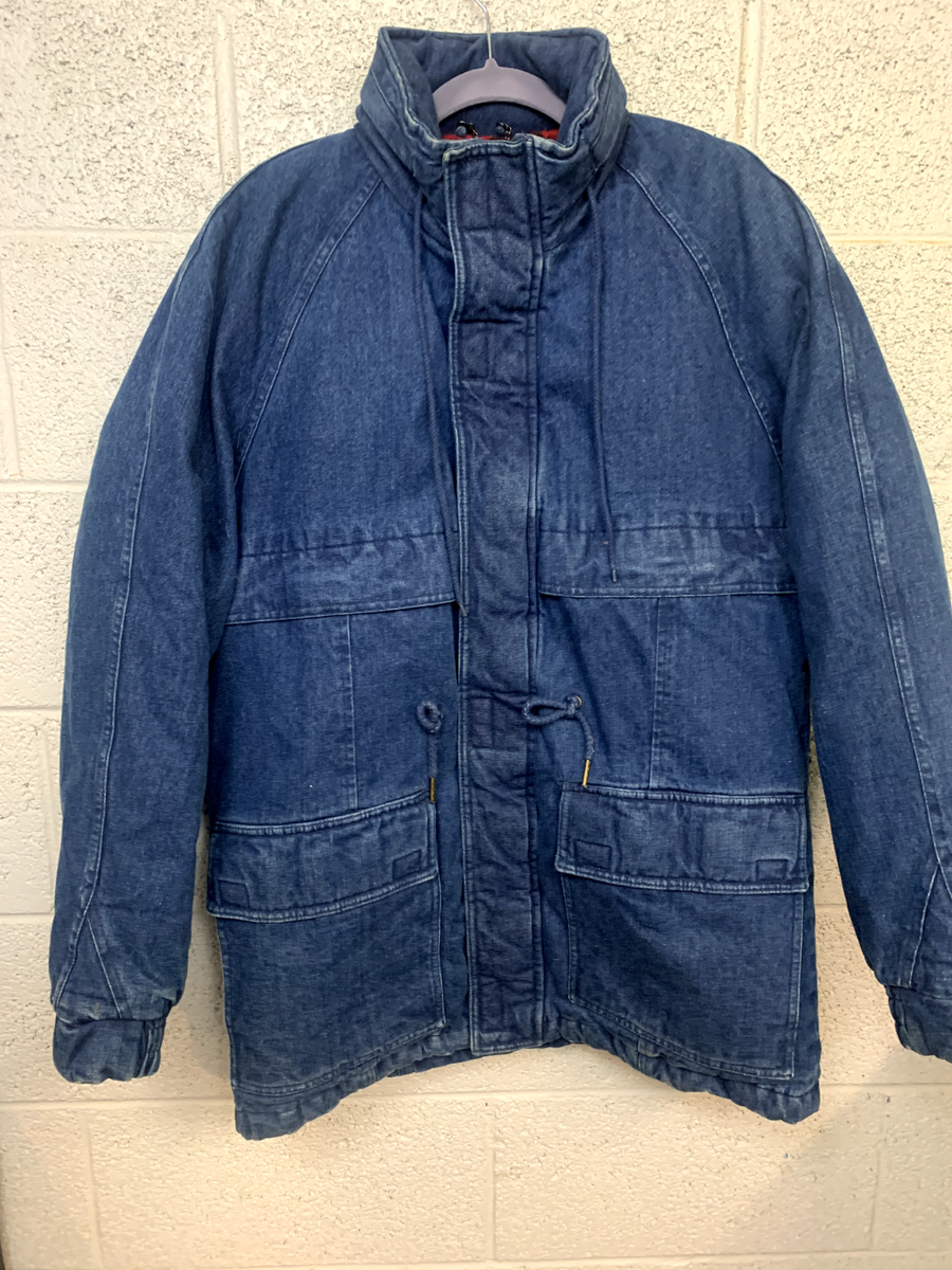 Vintage Guy Laroche Paris Denim Puffy Jacket (S)