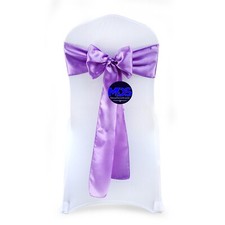 100 LAVENDER Satin Chair Sashes Bows Wedding Party Banquet Event DIY Decorations