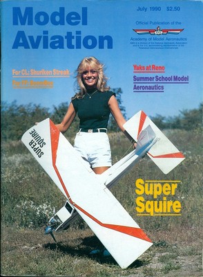 1990 Model Aviation Magazine: Debbie Ault with Super Squire/Shuriken Streak