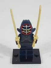 LEGO CMF Kendo Fighter 71011 Minifigure Series 15 with baseplate
