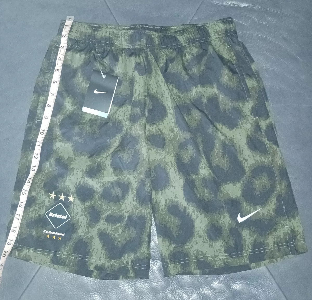 NIKE F.C. REAL BRISTOL FCRB CAMO PRACTICE SHORTS 716120-300 SIZE M