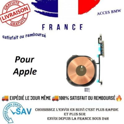 Nappe De Charge Induction + Volume Pour IPhone 12 Pro - Compatible A2341 Etc.