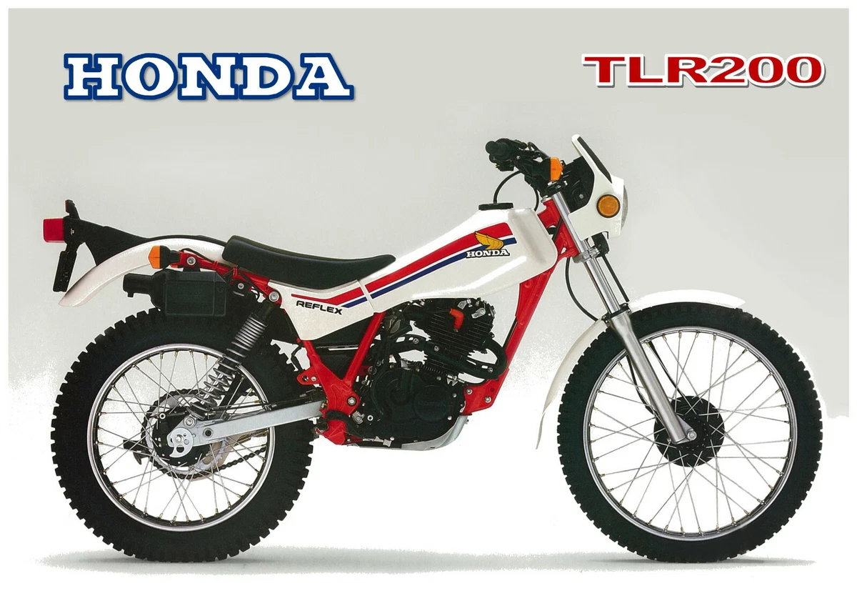 HONDA Poster TLR200 Reflex Classic Trials Suitable to Frame