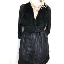Women Splendid Sz Small Faux Fur Long Vest  