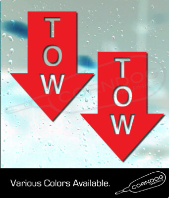 Tow Point (PAIR) STICKER VINYL DECAL JDM TUNING RACE RALLY HONDA SUBIE MAZDA