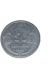 COIN / FRANCE / 50 CENTIMES  1941