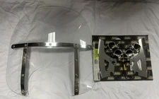 MEMPHIS FATS WINDSHIELD KIT KINGPIN & HAMMER 15" WITH POLISHED MOUNTING HARDWARE