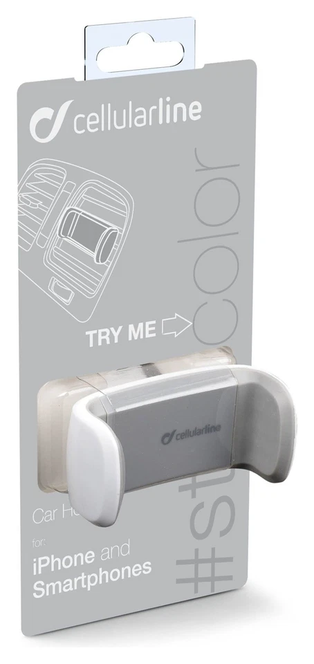 Cellular Line Supporto auto smartphone STYLECOLOR Car Holder Universal White - Immagine 2 di 3