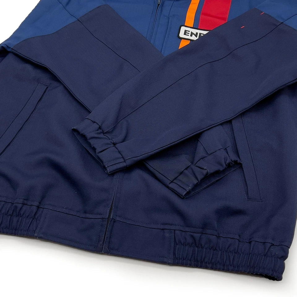 Retro Showa JDM Japón ENEOS Gasolinera Personal Uniforme Chaqueta Azul Foto 4 de 4