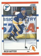 RICH SUTTER 1990-91 SCORE CARD NEAR MINT+ CONDITION