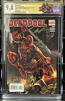  08 Deadpool #1 Double Cover, Double Signed (Lee & Liefeld), Double 9.8 Variant