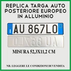 REPLICA ITALIAN CAR LICENSE PLATE RELIEF ART.102 D.LGS285/92 /REAR21