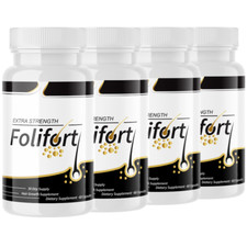 Folifort Hair Growth Felfort Extra Strength Vitaminas Suplemento - 4 Botellas