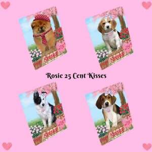 Bluetick Coonhound Rosie 25 Cent Kisses Dog Cat Refrigerator Magnet Boston Terrier Border Collie Boxer Beagle Blue Heeler