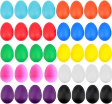 40 Pcs Plastic Egg Shakers Percussion Musical Egg Maracas 10 Colors Easter Eggs