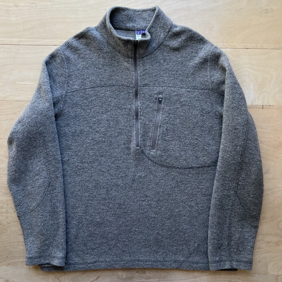 Chaqueta de Lana Ibex X-Grande Marrón Media Cremallera Ropa Exterior de Invierno Foto 2 de 4