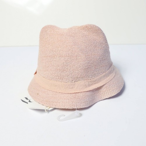 NWT Zara pastel pink little ears woven hat 1-3 yrs 50 cm summer sun protection - Picture 2 of 6