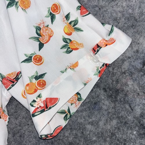 Cubavera Fruit Hawaiian Viscose Shirt Men's XL White Oranges And Watermelon NWT - Picture 6 of 7