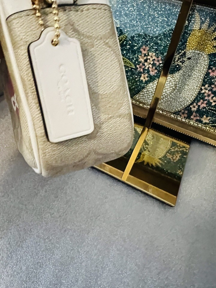 Coach CO939 Mini Jamie Camera Bag Signature Canvas Leather Pink Heart Crossbody eBay