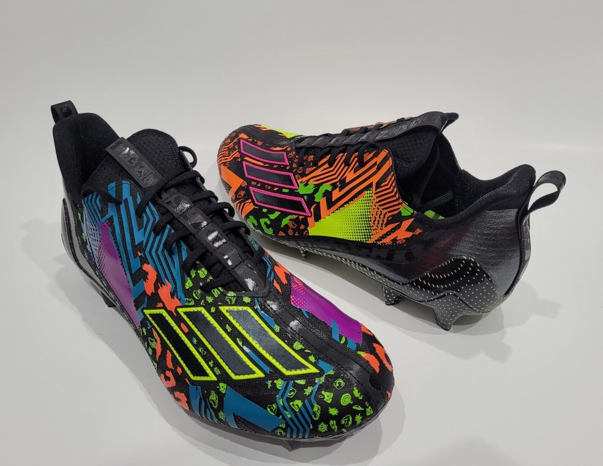 No Box Adidas Adizero Mismatch Football Cleats Black/Multi Men's