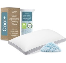 Coop Home Goods Cool Adjustable Pillow, Queen Size Plus Shaped Memory Foam