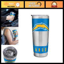 20oz Stainless Steel Tumbler with Lid - NFL Football Design, Perfect for Coffee,