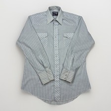 Vintage 80s 90s Wrangler Cowboy Cut Western Snap Shirt USA Made Striped Small