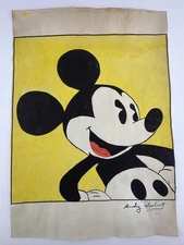 Andy Warhol COA Art Painting Original Drawing Vintage Paper Signed