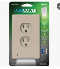 Westek LCR-CCDO-AL Night Light Wall Outlet Cover (LT Almond)