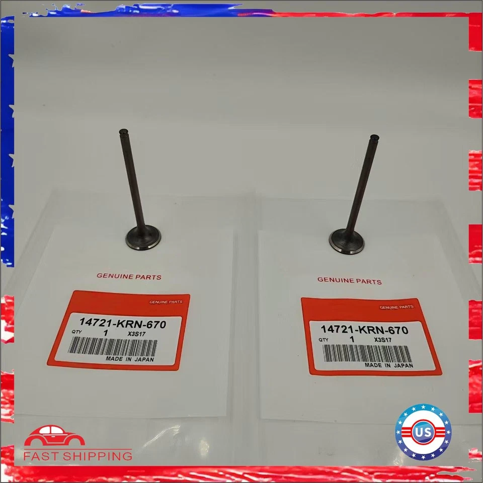OEM! Intake Valve Kit for Honda CRF250R 2004 2005 2006-2009 14711-KRN-670 - Image 3 of 4