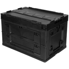 Box Kunststoff faltbar 60 Liter Case Lagerbox Transportkiste camping Schwarz