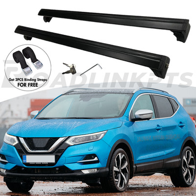 2PCS Crossbar Fit for Nissan Rogue Sport 2017-2022 Qashqai Roof Cross Bar Lock