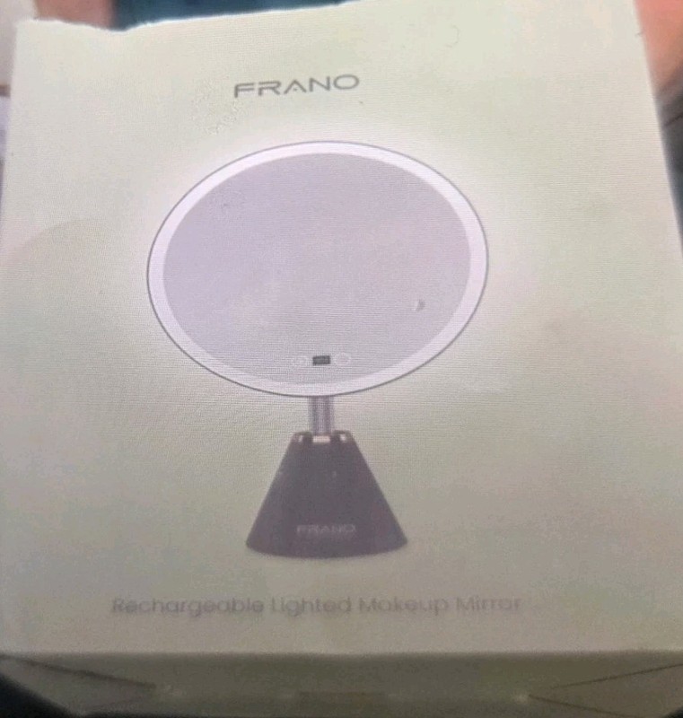 FRANO Rechargeable Lighted Illuminated Round Make-up Mirror