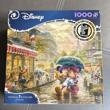 Disney Thomas Kinkade Mickey  Minnie in Paris 1000-Piece Puzzle Limited NEW 