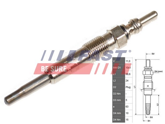 Fast GlüHkerze FüR VW Golf IV Variant 1J5 1.9 TDI 1J1 3B6 Audi A4 Avant 8E5 B6-image