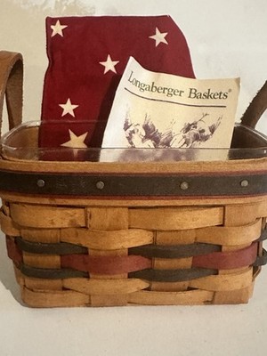 1993 Longaberger All Star Trio Basket Combo Stars & Stripes Liner and Protector