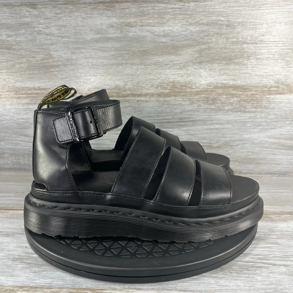 Sandalias Gladiador Dr Martens Clarissa II Cuádruples Mono Cuero Negro Talla 9 para Mujer Foto 3 de 4
