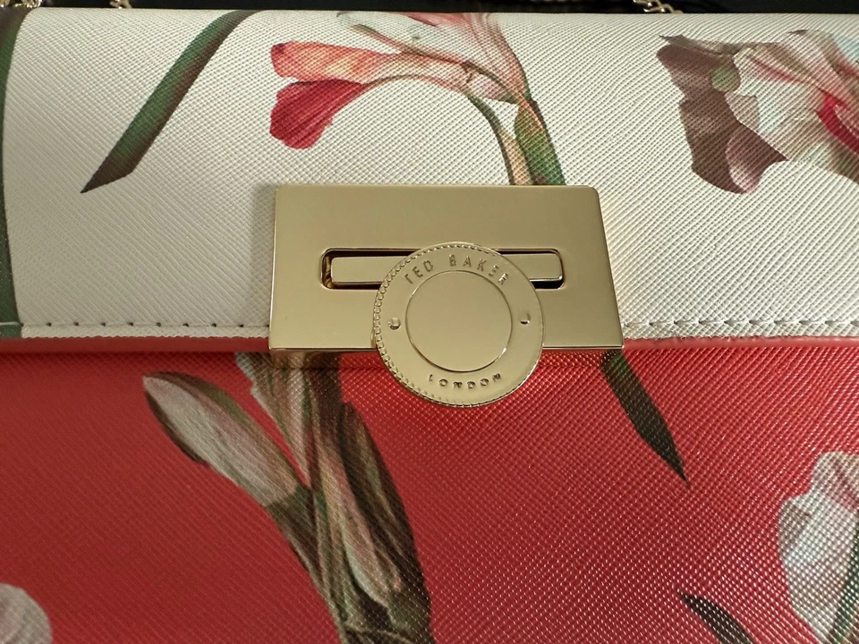 Bolso sin asas Ted Baker Parisa floral coral crema nuevo con etiquetas Foto 3 de 4