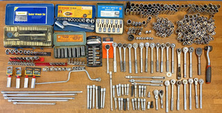 Huge Lot of (425 ) 3/8" Drive Sockets Ratchets Extensions Sets & More