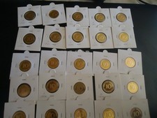 5 sets 10 Pfennig proof proof 1991 + 1992 + 1993 + 1994 + 1995 DFGJ