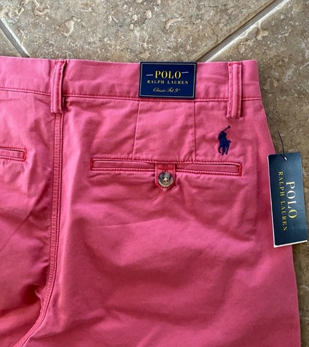 Polo Ralph Lauren Shorts Men's 32 Red w/Dark Blue Pony Classic Fit 9" NWT - Picture 7 of 7