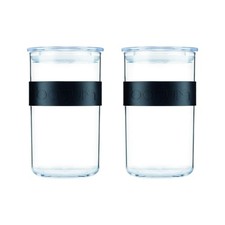 Bodum PRESSO Vorratsgl&auml;ser Kunststoff 1 Liter BPA-frei bruchfest 2er Set 1L