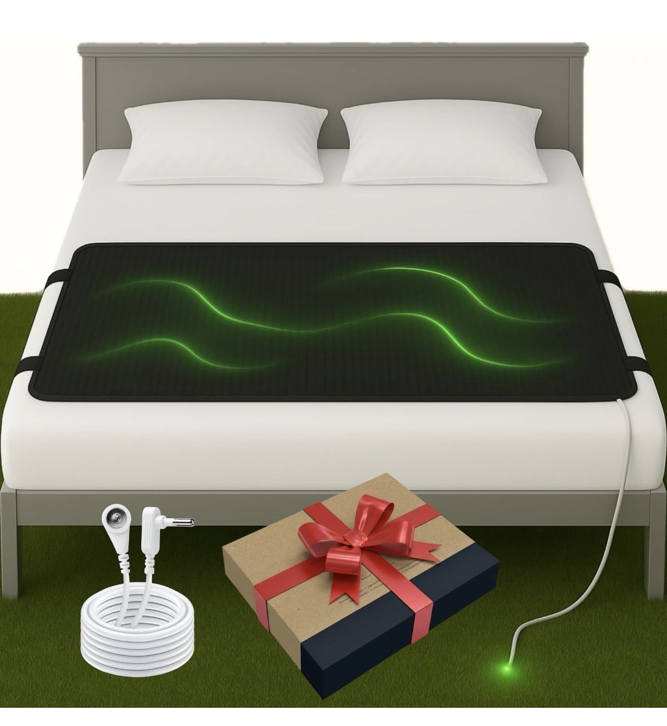Grounding Mat for Bed King Size for Sleeping Improvement, Muscle Relaxation,