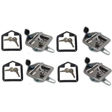 4PCS Trailer Door Latch Rv Door Tool Box Lock T-Handle Latch with Keys 304 St...